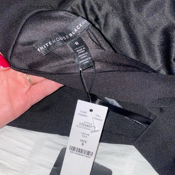 Cold Shoulder Embellished Mock Neck Black Gown - Picture 4 of 6